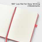 &And Per Se Dotted Journal Notebook, A5 Hardcover Bullet Dotted Journal, 160 Pages 100 gsm Thick Dotted Paper, 3 Sheets of Stickers Included - 5.7'' x 8''（Red）