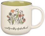 Christian Art Gifts Sage Green Floral Ceramic Coffee Mug – 15 oz. Microwave and Dishwasher-safe Inspirational Scripture Coffee and Tea Mug for Friends with Bible Verse: Sweet Friendship –Proverbs 27:9