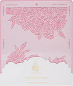 Large Cake Decorating Stencil (PEONIA) Peony Flower Pattern