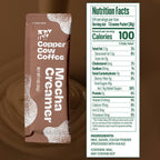 Copper Cow Coffee Sweetened Mocha Milk Creamer Singles (24 pack) | Vietnamese Inspired Coffee Creamer, All Natural Creamer Packets for Pour Overs & Lattes | No Refrigeration Needed