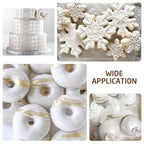 Edible Glitter Paint - 2 fl.oz Food Grade Metallic Glitter Cake Paint for Cake Decorating, Baking, Cupcakes - Shimmer Art Decorative Liquid Edible Paint Food Coloring for Fondant, Donuts (White)