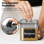 Shazo 9 PC Airtight Food Storage Containers - BPA Free Clear Plastic Snack & Spice Containers with Easy Lock Lids - Kitchen and Pantry Organization for Herbs, Coffee, Tea - 0.5L / 2.1 Cups