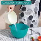 BoxedHome Classic Mixing Bowl Set, BPA Free Plastic, Microwave and Dishwasher Safe, 4.5 quarts (Army Green)