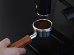 58mm Bottomless Portafilter | Fits for E61 Group Head 2 Ears machines| Stainless Steel portafilter and Rosewood Handle|Espresso Machine Accessories(Rosewood)