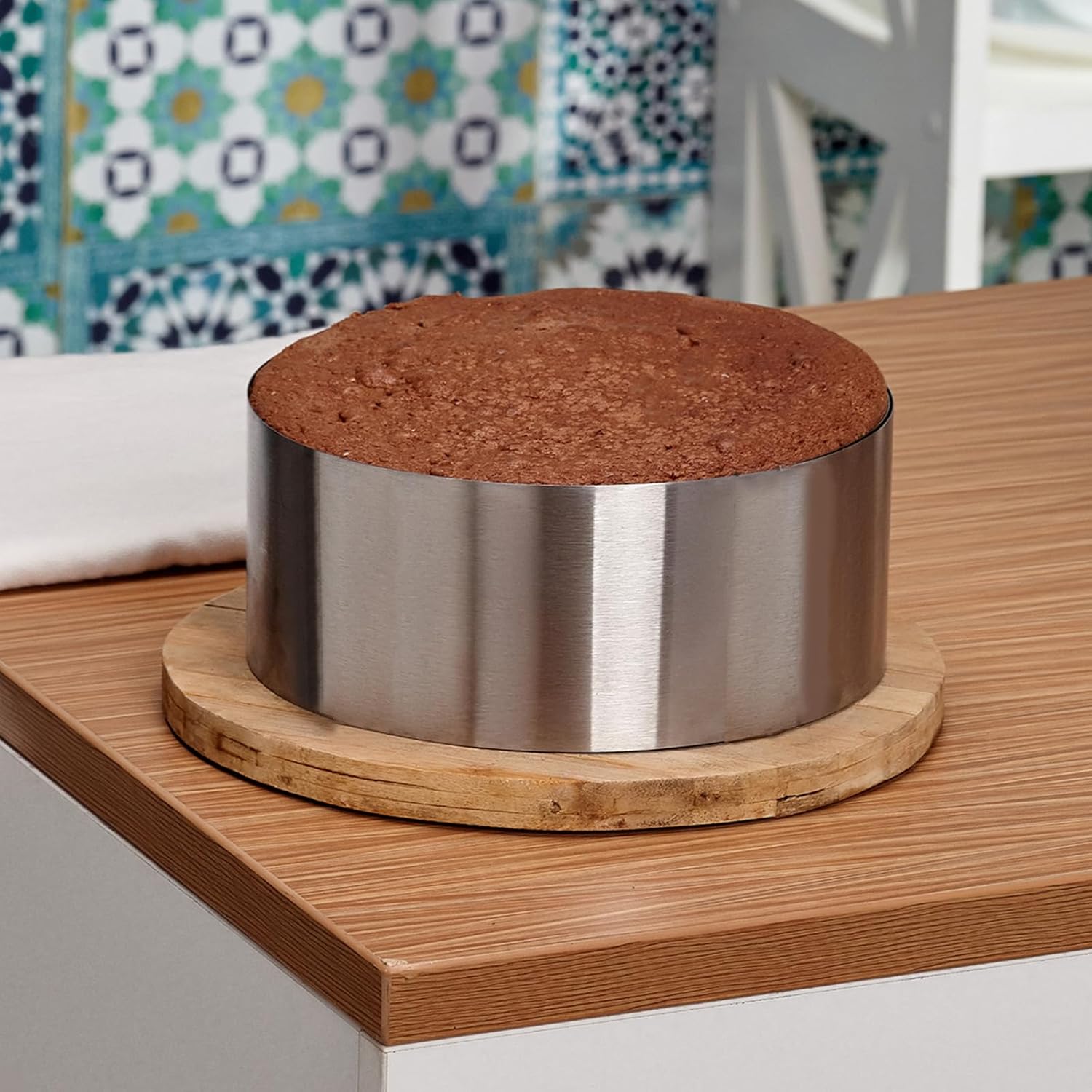 HARFINGTON Round Cake Ring 4 x 2.75 Inch Seamless Stainless Steel Pastry Mousse Dessert Ring Mirror Coating for Baking Cooking Making Tool