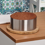 HARFINGTON Round Cake Ring 12 x 2 Inch Seamless Stainless Steel Pastry Mousse Dessert Ring Mirror Coating for Baking Cooking Making Tool