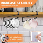 Tumbler Lid Organizer, 2 Pack Coffee Mug Holder for Yeti Tumbler Lid, Space Saving Mug Hanger Rack Holds Up to 12 Lids, Cup Holder Under Cabinet, Water Bottle Lid Holders for Kitchen Storage