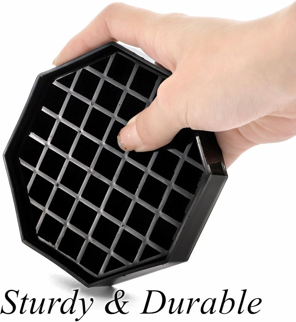 Tebery 6 Pack 4 Inch Coffee Drip Trays, Handy Water Catcher Tray for Drink Dispenser, Countertop Drip Coasters with Detachable Grid, Plastic Drip Tray Pan for Party, Home, Bar, Coffee Station