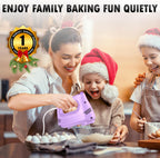 Electric Hand Mixer with Stainless Steel Whisk, Dough Hook Attachment and Storage Bag, Handheld Mixer for Baking Cakes, Eggs, Cream Food Mixers. Turbo Boost /5 Speed Kitchen Blender PURPLE