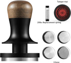 MHW-3BOMBER 58.35mm Calibrated Espresso Tamper 30lbs with Sound Feedback Espresso Tamper Set Comes with Three Additional Bases and A Replacement 20lbs Spring T6175T-OS