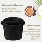 6.3Inch Knock Box Large Espresso Knock Box Shock-Absorbent Knock Box Espresso with Removable Knock Bar and Non-Slip Base Espresso Machine Accessories for Home/Office