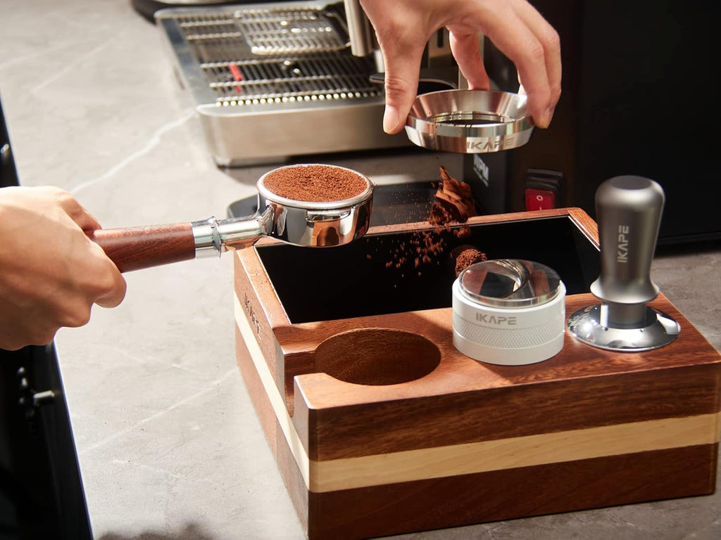 IKAPE 51mm Espresso Tamper, Premium Barista Coffee Tamper with Calibrated Spring Loaded, 100% Flat Stainless Steel Base Tamper for Espresso Machine