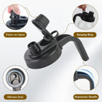 Glass Mason Jar Pitcher with Lid - 2 Quart (64 oz) Wide Mouth Water Jug, Set of 2 - BPA-free, Leak Proof - Sun & Iced Tea Pitcher, Cold Brew Coffee, Breast Milk Storage, Juice, Drink