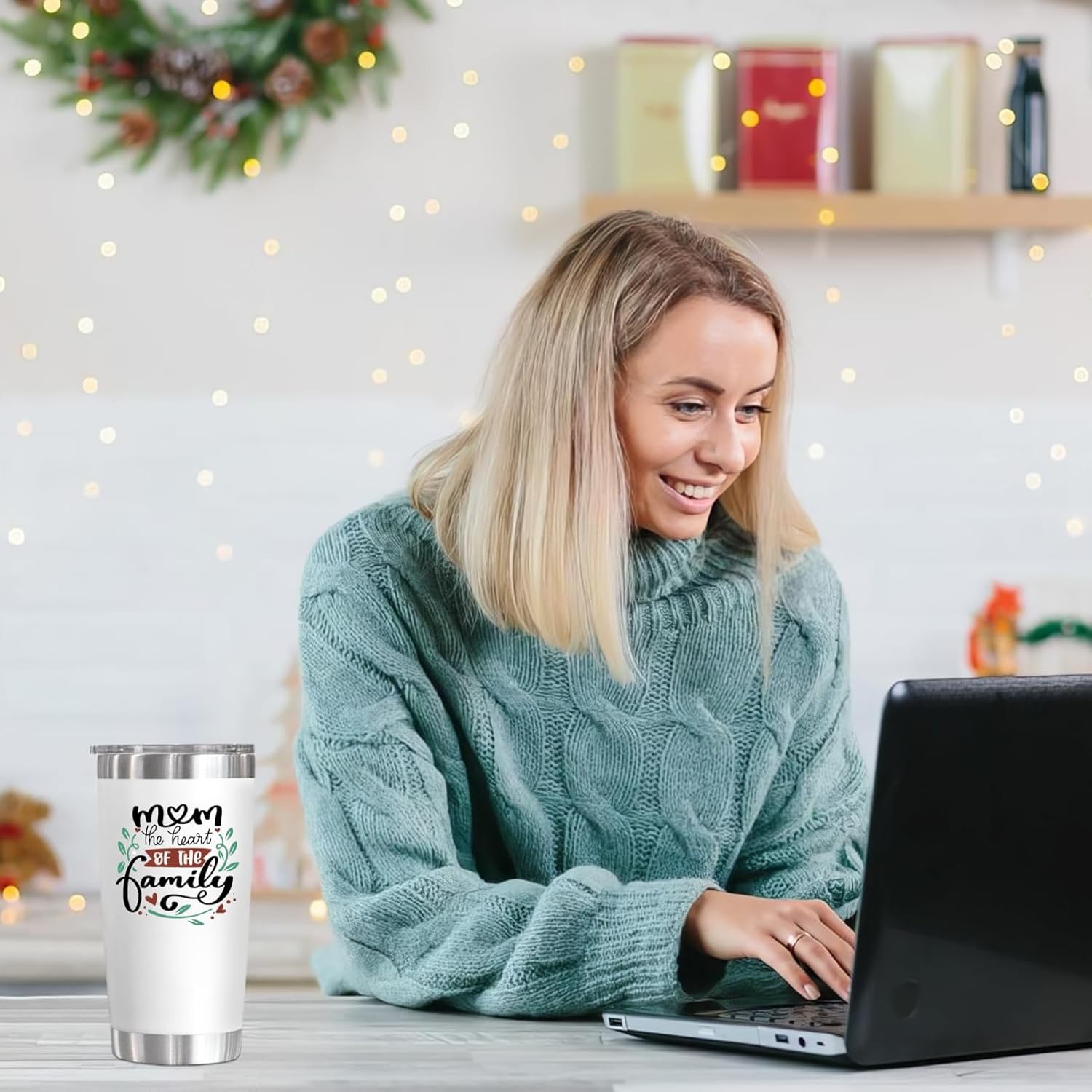 Birthday Gifts for Mom - 20 oz Stainless Steel Insulated Coffee Tumbler with Lid - Mom Birthday Gifts from Daughter Son, Mothers in Law, Mama, Grandma Gift Ideas, Tumblers for Women