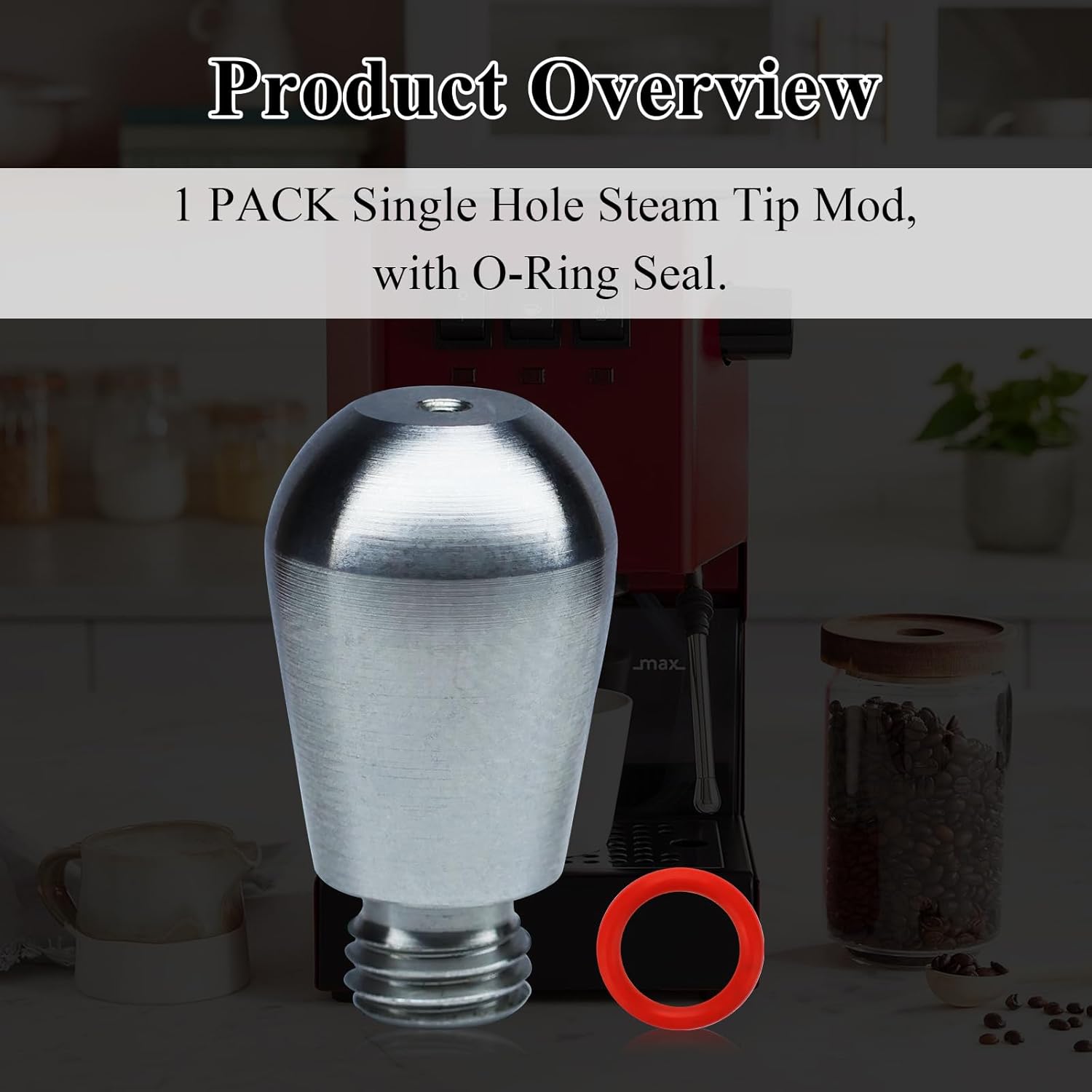 One Single Hole Steam Tip - Compatible With Gaggia Classic Pro or EVO (Gaggia Classic with the new steam wand) Traditional Espresso Coffee Machine Parts