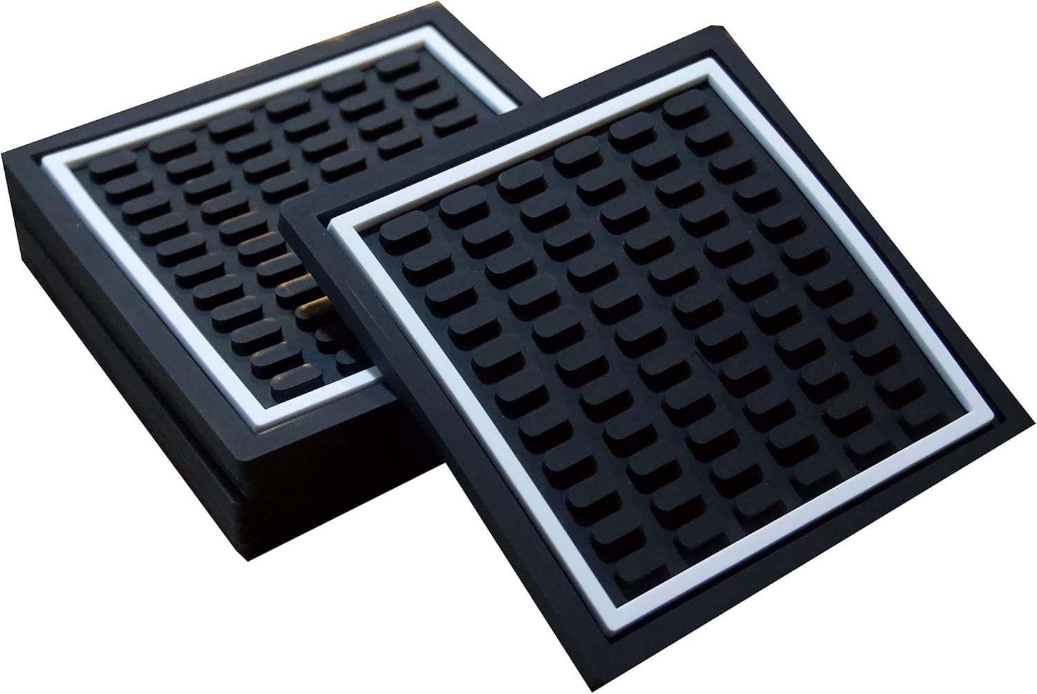 Highball & Chaser Coasters, 12in x 6in. 1cm (6 Pack) Thick Durable and Stylish Bar Mat for Spills, Service Mat for Coffee, Bars, Restaurants CounterTop Dish Drying Mat, Glass Drying Mat (6 Pack)