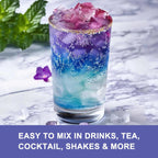 JTEDZI Butterfly Pea Flower Powder 3.5 Oz (100g) - Natural Blue & Purple Food Coloring - Blue Matcha Powder for Drinks, Baking, Smoothies, Beverages - No Sugar & Additives