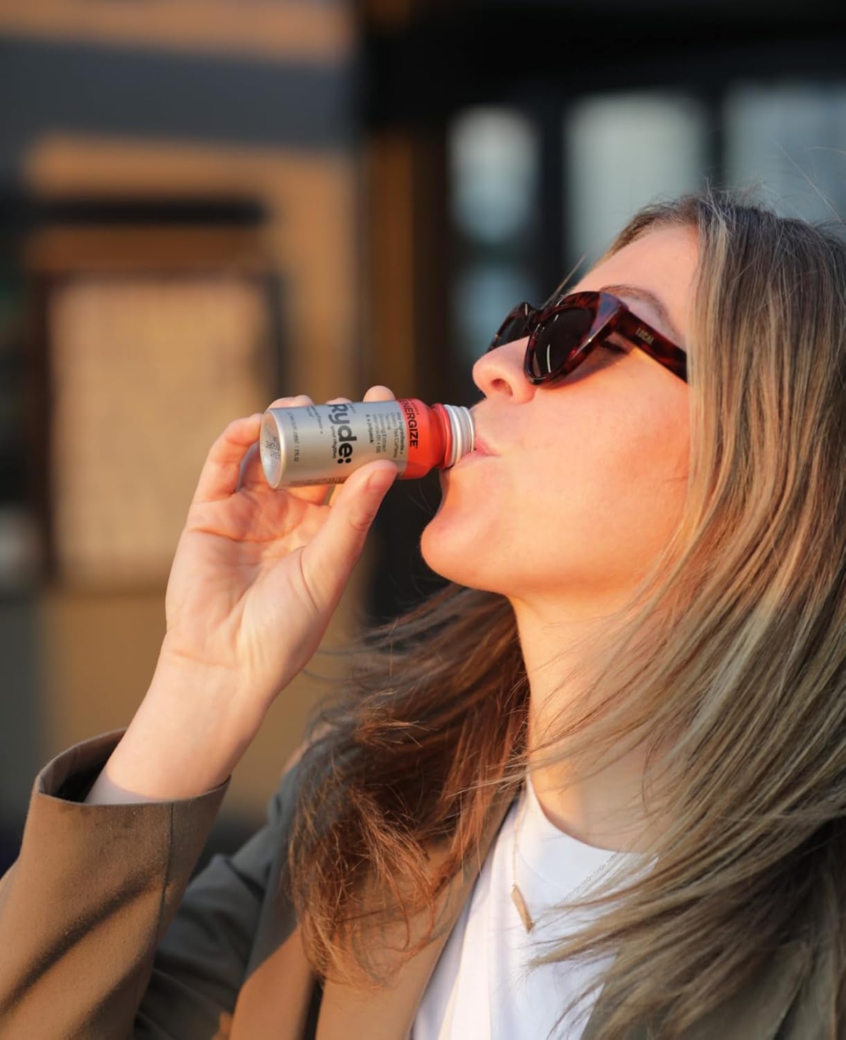 Ryde: Energize Shot | Tropical Flavor | Green Tea Caffeine, Taurine, Ginseng Extract & B Vitamins | 0 Calories, 0 Sugar | 2 FL OZ Shots | Boosts energy* (24 Pack)