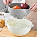 Plastic Mixing Bowls Set 8/10 PCS with Measuring Spoon, Colorful Serving Bowls for Kitchen, Ideal for Baking, Prepping, Nesting Bowls for Space Saving Storage (Pebble Stream)