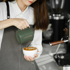 MHW-3BOMBER Milk Frothing Pitcher 16.9oz/500ml Espresso Steaming Pitcher Stainless Steel Frothing Cup Capuccino Latte Art Pitcher, Green P5029-OS