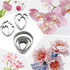 KALAIEN 6 Set Gumpaste & Fondant Flower Cookie Cutter Set - 18pcs for Wedding & Birthday Cake Decorating