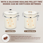 ShanSon Coffee Canister Airtight Coffee Container Stainless Steel Coffee Bean Storage Container with Scoop Coffee Canister for Beans Grounds Sugar Flour Tea Cereal,22OZ,Beige