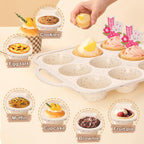 Silicone Muffin Pan, 12 Cups Muffin Tin Baking Mold With Reinforced Stainless Steel Frame Inside, Nonstick Bakeware Cupcake Pan BPA Free, 2PCS
