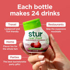 Stur Liquid Water Enhancer | Pomegranate Cranberry | Naturally Sweetened | High in Vitamin C & Antioxidants | Sugar Free | Zero Calories | Keto | Vegan | 5 Bottles, Makes 120 Drinks