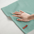 Artoid Mode 100% Cotton Light Green Waffle Weave Kitchen Dish Cloths, 13x28 Inch Ultra Soft Absorbent Quick Drying Kitchen Dish Towels Set of 4