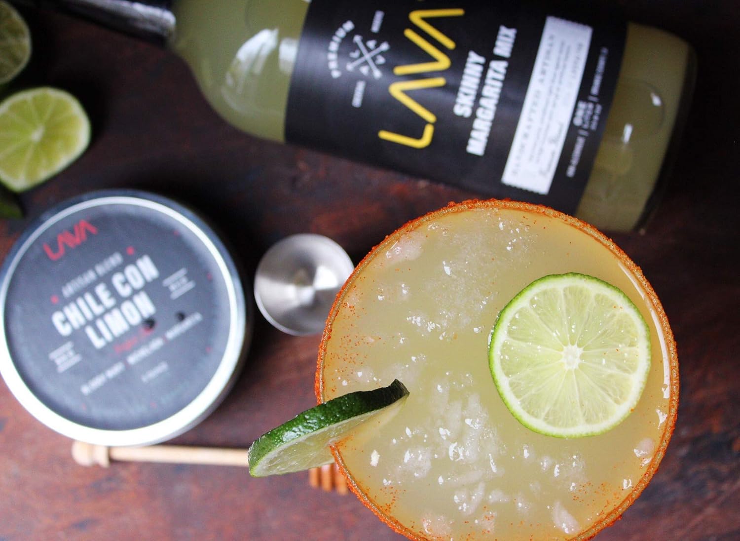 LAVA Premium Skinny Margarita Mix by LAVA Craft Cocktail Co., Low Calorie Margarita Mix Made with Key Lime Juice, Agave, No Artificial Sweeteners, Lots of Flavor and Ready to Use, 1-Liter (33.8oz)