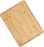 Bamboo Serving Tray, Food Tray for Eating and Serving Coffee, Tea, 15.8x11.8 Inch