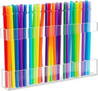 9.8” Acrylic Straw Holder with Double Sided Adhesive Tape Reusable Tumbler Straw Organizer Storage Container for Counter Cabinet Cupboard Kitchen( Large)