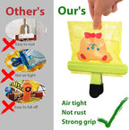 Chip Bag Clips 9pcs Air Tight, Heavy Duty, Sturdy Plastic Clips for Food Storage Assorted Sizes Food Bag Clips for Kitchen Snacks