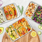 Bentgo Prep - 20-Piece 2-Compartment Reusable Meal Prep Containers with Lids, PFAS & BPA Free Materials, Durable, Microwave, Freezer, & Dishwasher Safe To Go Food Storage (Whisper Gray)