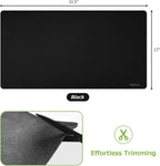 Matace Designer Coffee Bar Mat, Extra Large 17 x 31.5 Inches, Rubber Backing, Absorbent Coffee Maker Mats for Dish Drying, Kitchen Countertop, Heat Resistant, Solid Black