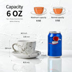 SIDUCAL Espresso Cups Set of 4,6 Ounce Ceramic Coffee Cups with Saucers,Porcelain Double Espresso Cup Set,Gift Box for Boyfriend Gift(White)