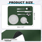 uxcell Silicone Mats for Kitchen Counter, 15.7" x 11.8" Non-Slip Countertop Protector Mat Heat Resistant Coffee Mat Waterproof Table Placemat, Dark Green