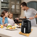 360° Rolling Tray Bamboo Appliance Slider, Appliance Sliders for Kitchen Appliances Sliding Tray for Coffee Maker Appliances Mat Easily from Under The Cabinet Wood(13.9"×9.4")