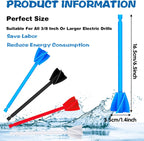 16 Pcs Epoxy Resin Mixer Paddles, Reusable Plastic Mixing Paddle Paint Stirrer for Drill, Multipurpose Helix Drill Mixer Attachment for Mixing Epoxy Resin Paint Silicone Molds, Works with Most Drills