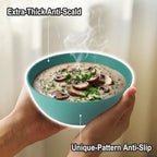 Wheat Straw Bowls for Kitchen set of 6,Anit-Scald Thick Soup Bowls 40oz,Microwave and Dishwasher Safe Bowl set easy to clean. Green