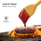 Kitchen Mama WaltzGrip Platinum Silicone Basting Pastry Brush: Set of 2 Heat-Resistant Brushes Utensils for Cooking, Baking, Grilling, Barbecue, and Spreading Oil, Butter, Egg (Yellow)