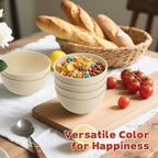 Small Wheat Straw Bowls Sets of 6,Dishwasher Safe and Microwave Safe Snack Bowls 10oz,Alternative Handy Plastic Bowls Reusable for Snack and Ice Cream.Beige Series