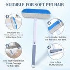 Pet Hair Remover 4 in 1, Pet Hair Remover Brush for Furniture, with Carpet Rake and Lint Rollers Use for Couch, Carpet, Furniture, Bedding, Car Interior Cleaning