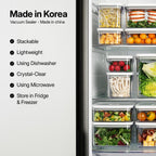 Premium Airtight Food Storage Containers, 2PC-SET(0.53qt), Smart One-Click Seal Lid, Patented Double Silicone Lining, 100% Leak Proof, BPA-FREE, Dishwasher, Freezer & Microwave Safe