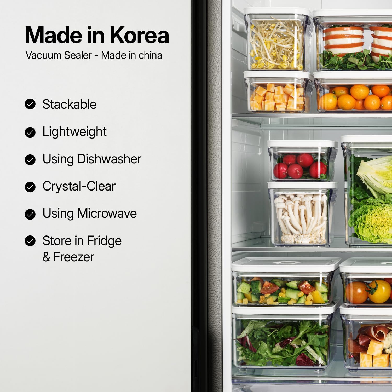 Premium Airtight Food Storage Containers, 3.28qt 1 Piece, Smart One-Click Seal Lid, No Hinges, Patented Double Silicone Lining, 100% Leak Proof, BPA-FREE, Dishwasher, Microwave Safe