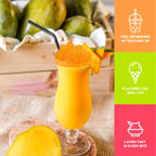 Fanale Mango Popping Boba Pearls, Vegan, Non GMO, Gluten Free, Fat Free, Perfect for Bubble Tea, Smoothies, Ice Cream, Desserts, and Beverages.