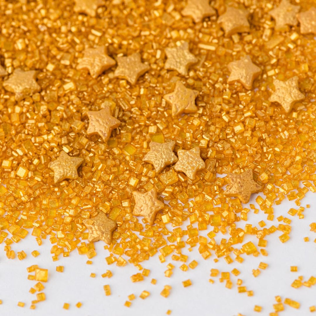 Sweets Indeed Sprinkles, Edible Sprinkle Sugar Mix, Perfect for Cake Decorations, Baking, Ice Cream, Cookies, Cupcake Topper, 5 ounces (Golden Galaxy)