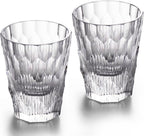 KAMMAK Crystal Whiskey Glasses Set of 2, Handcrafted 6.09oz Old Fashioned Glasses Stemless, Luxury Cocktail Glasses, Hand Blown Scotch Cup for Women, Men Gift for Rocks, Bourbon, Bar Barware