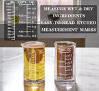 Ackers 4oz Etching Scale Glass Measuring Cup – Shot Glass with Ounce,Ml,Cups Markings for Kitchen & Bar
