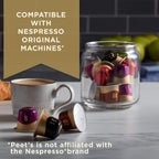 Peet's Coffee, Dark and Medium Roast Espresso Capsules Variety Pack with Decaf, Compatible with Nespresso Original Machine - Intensity 8-11, 50 Count (5 Boxes of 10 Espresso Capsules)